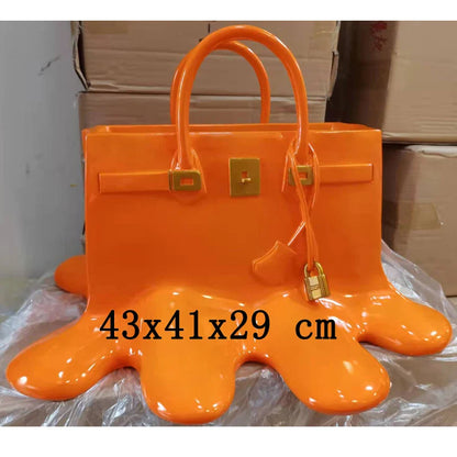 0907BA high quality silver Resin Flowers Vase Bag Home Decor aesthetic room decor Wedding desk Ornament Living Room Big Bag Vase Luxury