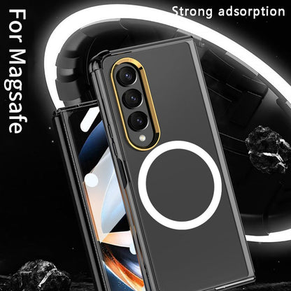 Galaxy Z Fold4 Crystal Magsafe Metal Ring Case