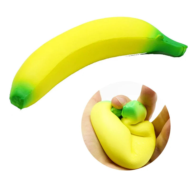 2407TA Anti-stress Squishy Banana Toys Slow Rising Jumbo Squishy Fruit Squeeze Toy Funny Stress Reliever Reduce Pressure Prop
