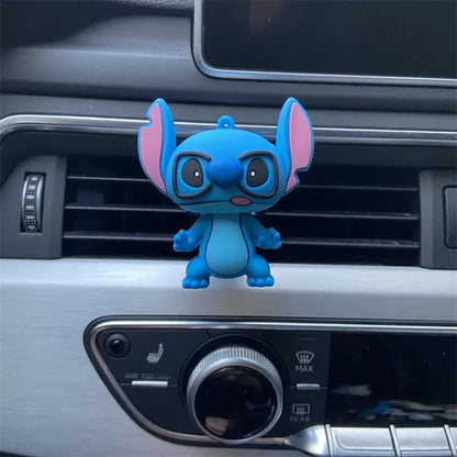 2407TA Disney Stitch Spiderman Anime figure Car Perfume holder Car Decorate Cartoon Car Perfume Clip Fragrance DiffuserI kid toy gifts