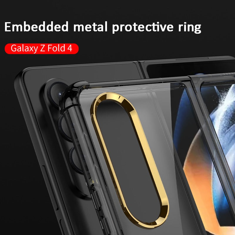 Galaxy Z Fold4 Crystal Magsafe Metal Ring Case