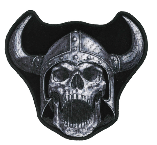 Wholesale VIKING SKULL 3 X 3.5 INCH EMBROIDERED PATCH