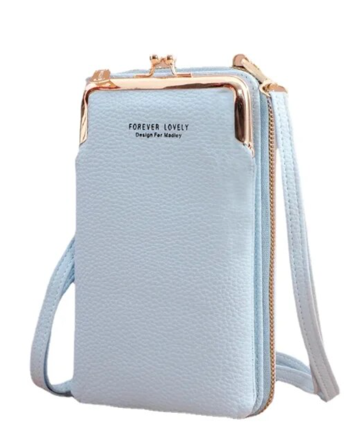Compact Kiss Lock Cell Phone Clutch Bag