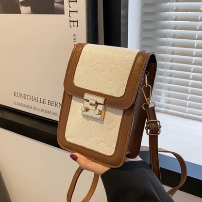 Designer PU Leather Two Tone Flap Square Bag