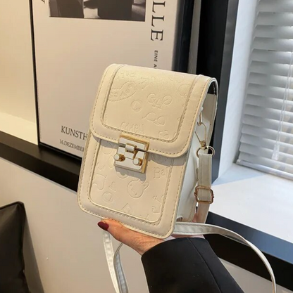 Designer PU Leather Two Tone Flap Square Bag
