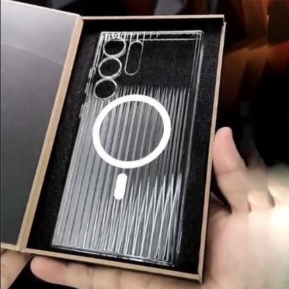 Crystal Clear Corrugated Magnetic Case - Samsung