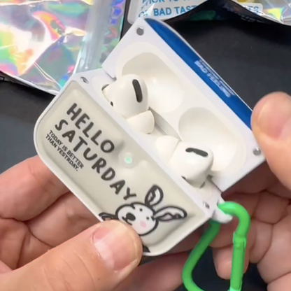 Cheerful Vibes Cartoon AirPod Case