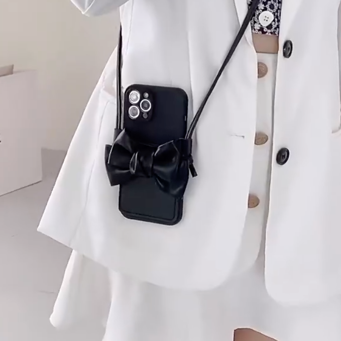 Elegant Bow Accent Sling Bag