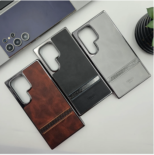 Galaxy S24 Ultra Luxe Leather Stripe Case