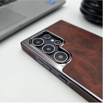 Galaxy S24 Ultra Luxe Leather Stripe Case