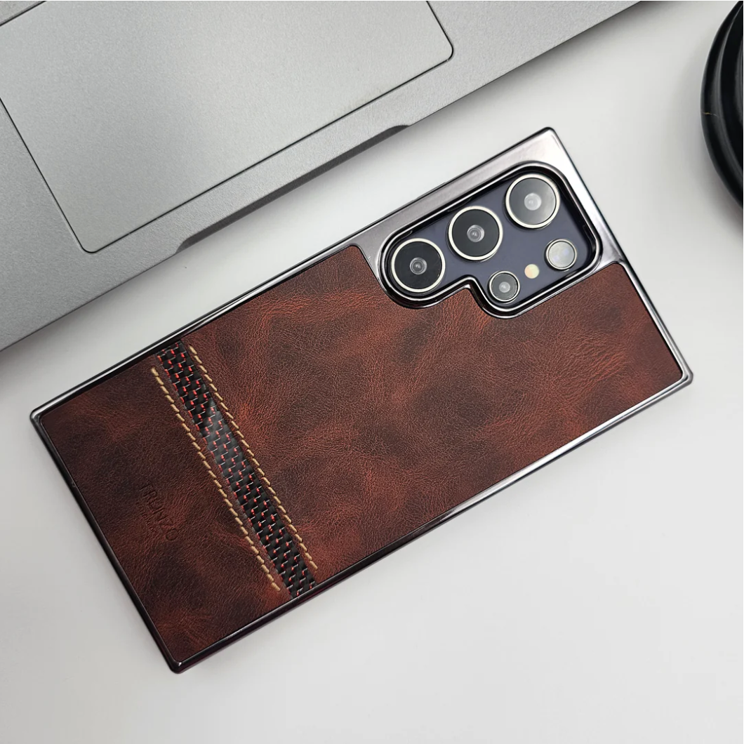 Galaxy S24 Ultra Luxe Leather Stripe Case
