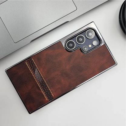 Galaxy S24 Ultra Luxe Leather Stripe Case