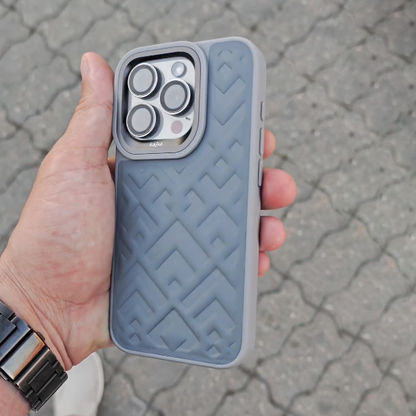 Embossed Rhombus Motifs Case - iPhone