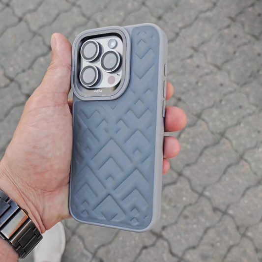 Embossed Rhombus Motifs Case - iPhone