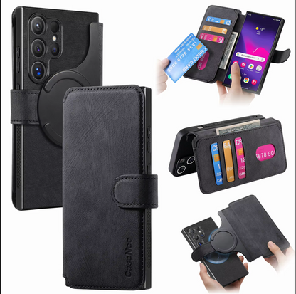 Detachable 2-in-1 Magnetic PU Leather Wallet Case