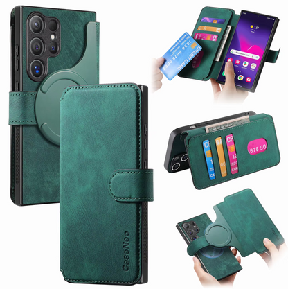 Detachable 2-in-1 Magnetic PU Leather Wallet Case