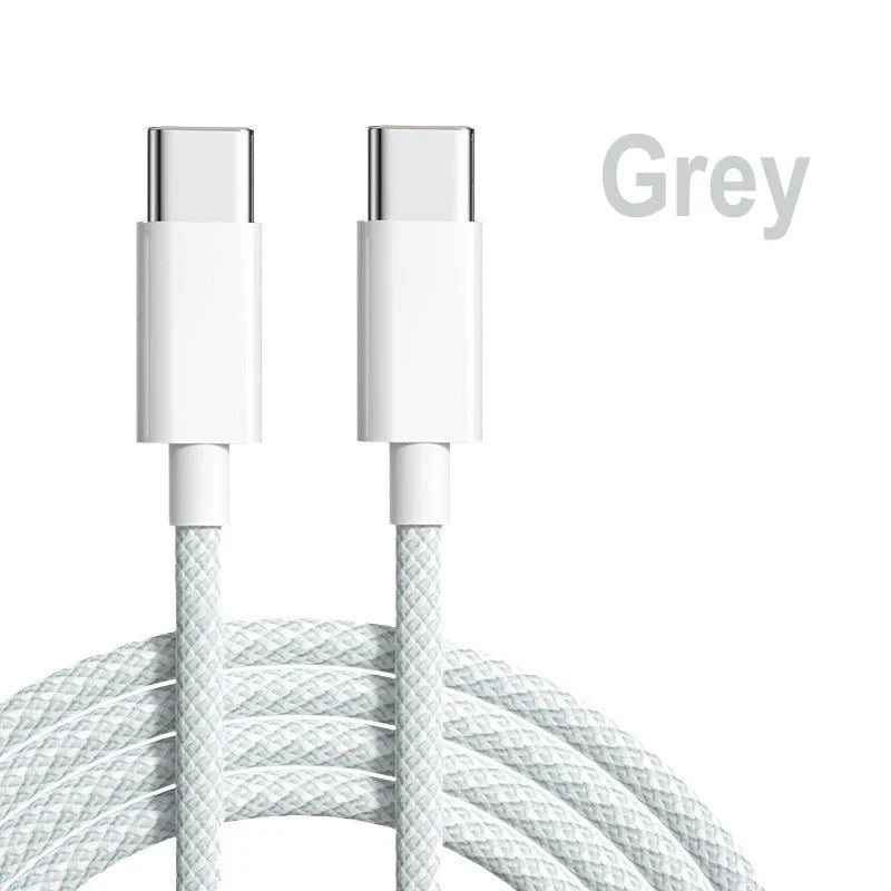 66W Fast Charger 6A USB C to Type C Cable For Apple