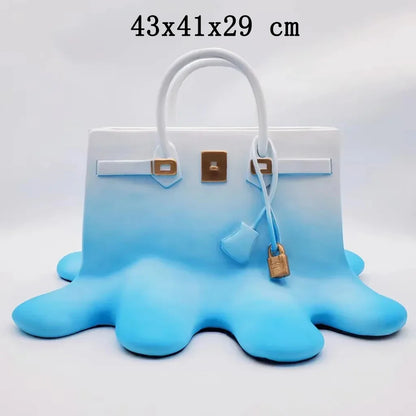 0907BA high quality silver Resin Flowers Vase Bag Home Decor aesthetic room decor Wedding desk Ornament Living Room Big Bag Vase Luxury