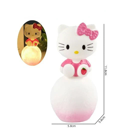 2407TA Kawaii Kuromi Cinnamoroll Night Light Glowing Children Toy Bedside Lamp Anime Cartoon Melody Cute Children Kid Present Gifts