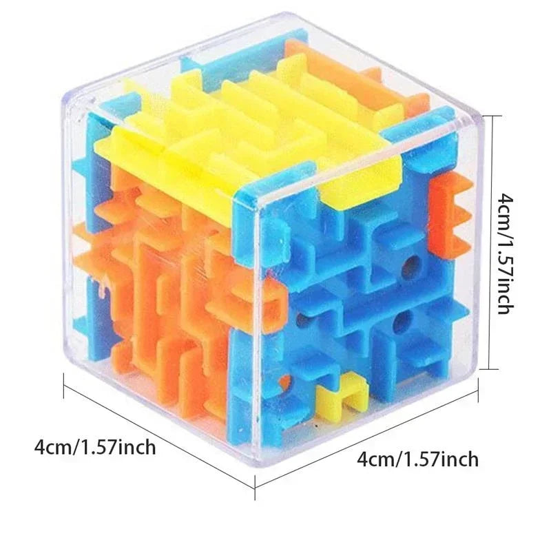 2407TA 3D Maze Magic Cube Six-sided Transparent Puzzle Speed Cube Rolling Ball Magic Cubes Maze Toys For Children Stress Reliever Toys