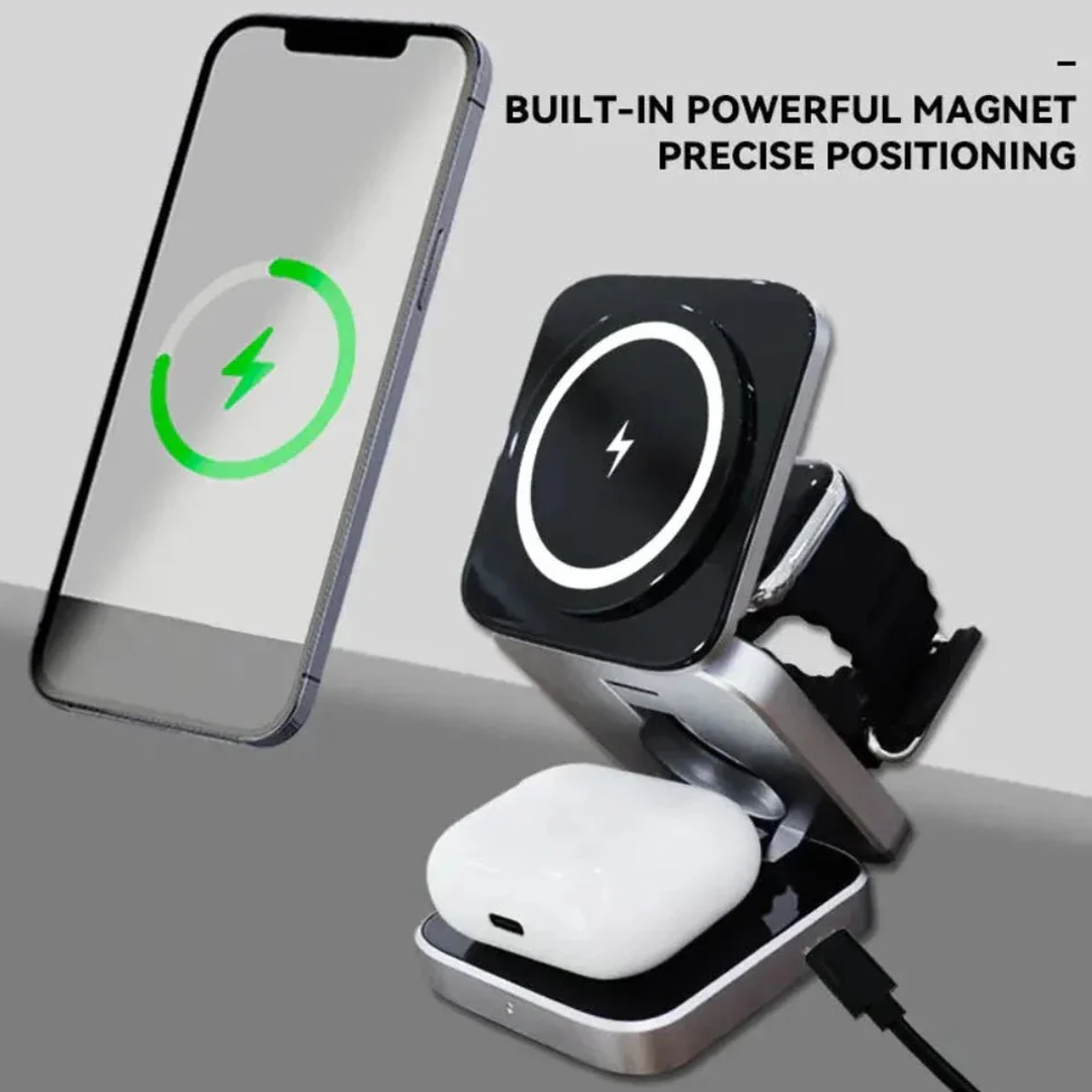 3-in-1 Magnetic Wireless Charging Station