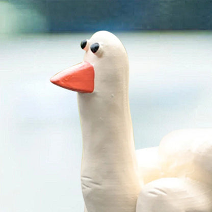 0907BA Middle Finger Duck Decorative Figurine Resin Tabletop Duck Ornament 7.5cm Mini Duck Decor for Home Garden Desk Decoration