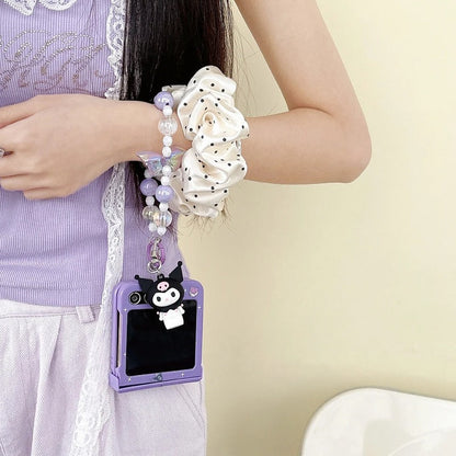 Cute Candy Hello Kitty Kuromi with Lanyard Phone Case