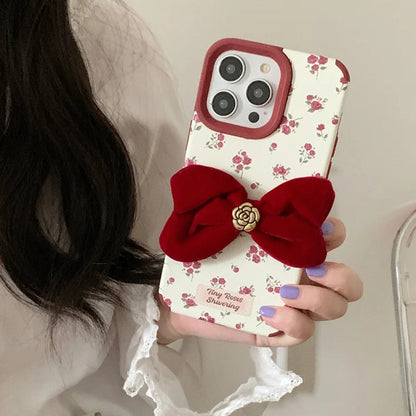 Bowknot French Flower Phone Case - iPhone