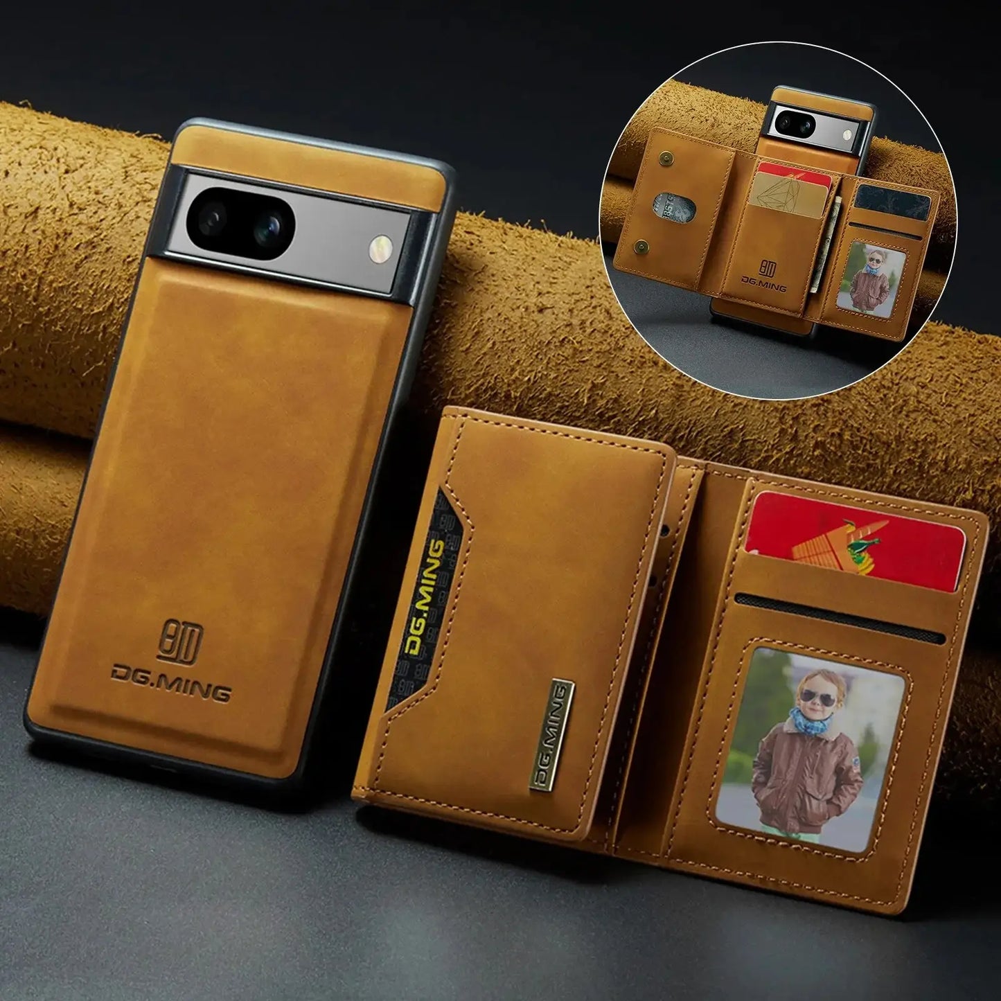 Versatile Magnetic Wallet Leather Case - Google