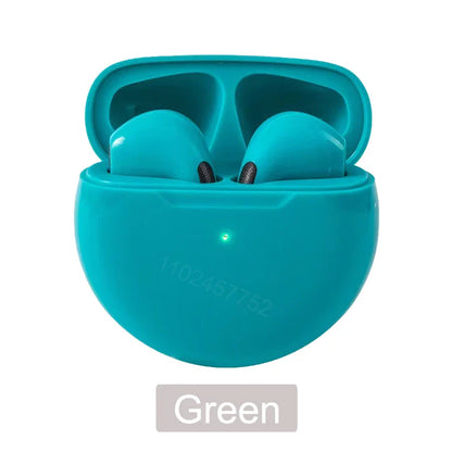 0407GG Air Pro 6 TWS Wireless Headphones with HD Mic Fone Bluetooth Earphones Sport Running Headset for Apple iPhone Xiaomi Pro6 Earbud