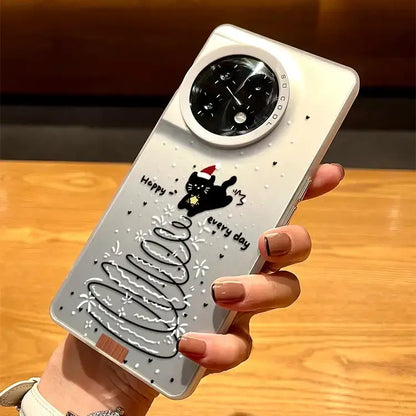Frosted Christmas Cat Design Case - OnePlus