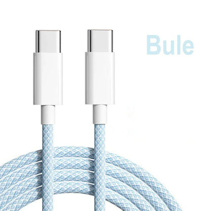 66W Fast Charger 6A USB C to Type C Cable For Apple