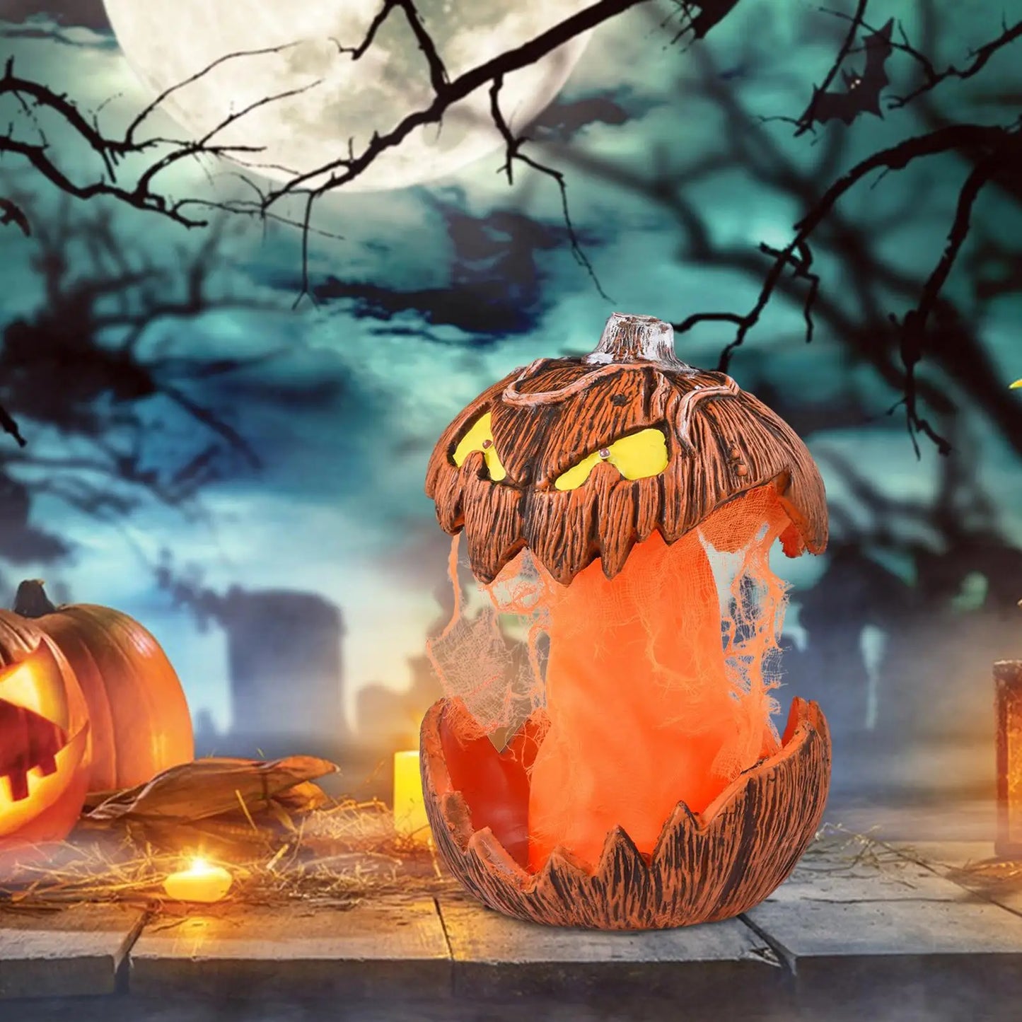 0207ba Halloween LED Pumpkin Lantern, LED Light Lamp Lantern Home Props Bar, Halloween Decor LED Lantern Scene Layout Home Decoration
