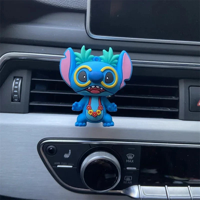 2407TA Disney Stitch Spiderman Anime figure Car Perfume holder Car Decorate Cartoon Car Perfume Clip Fragrance DiffuserI kid toy gifts