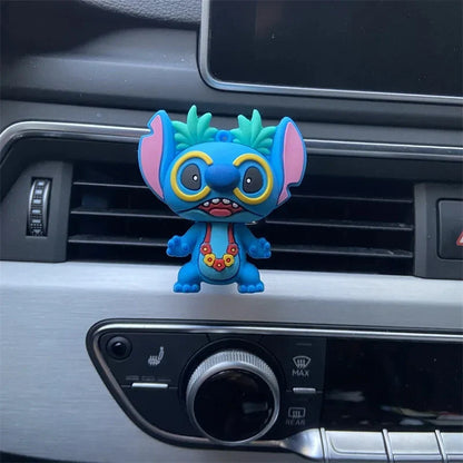 2407TA Disney Stitch Spiderman Anime figure Car Perfume holder Car Decorate Cartoon Car Perfume Clip Fragrance DiffuserI kid toy gifts