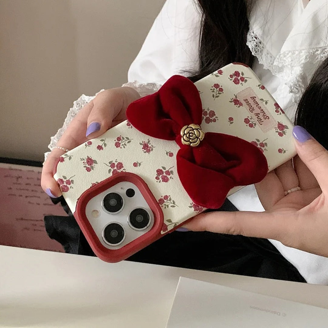 Bowknot French Flower Phone Case - iPhone