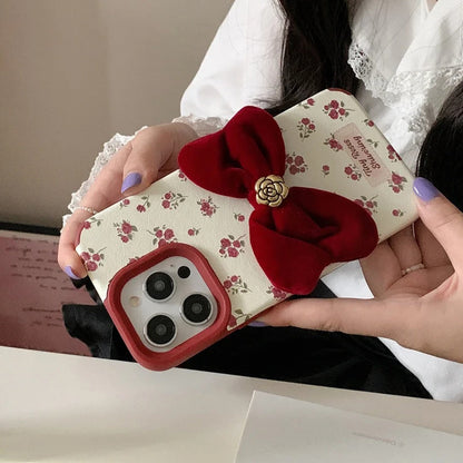 Bowknot French Flower Phone Case - iPhone
