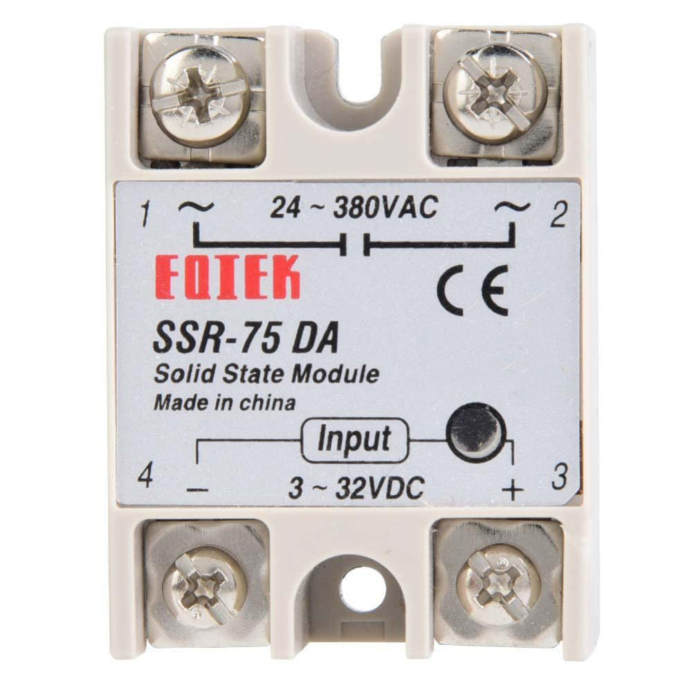 Single Phase Solid State Relay 250V SSR-75DA 75A DC Control AC