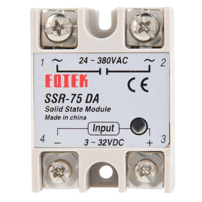 Single Phase Solid State Relay 250V SSR-75DA 75A DC Control AC