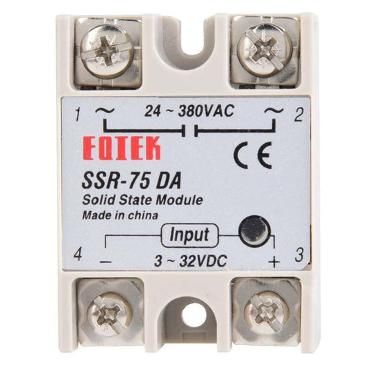 Single Phase Solid State Relay 250V SSR-75DA 75A DC Control AC