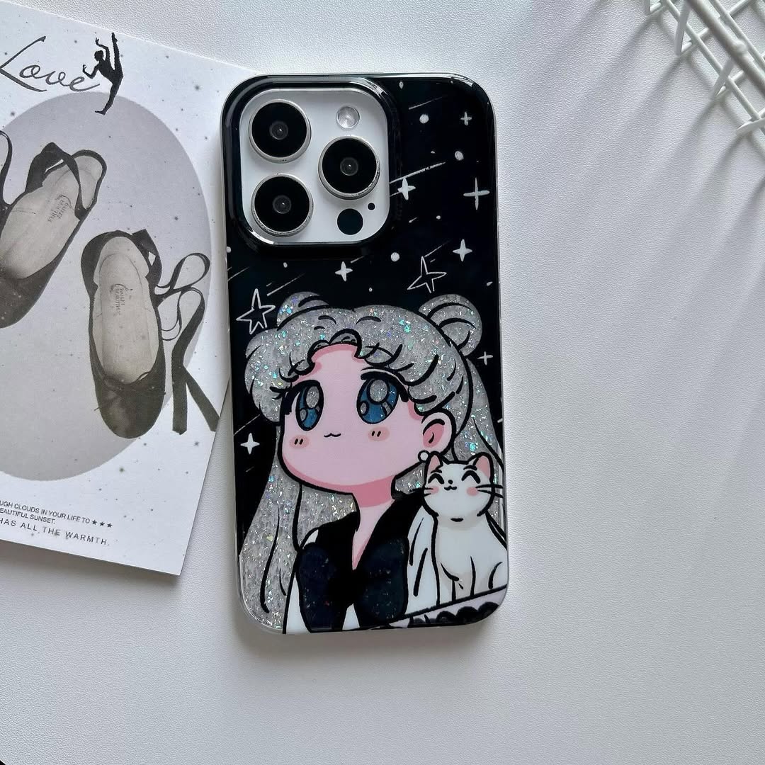 Magical Starry Girl  Case with Glitter Accents