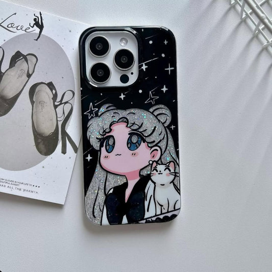 Magical Starry Girl  Case with Glitter Accents