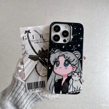 Magical Starry Girl  Case with Glitter Accents