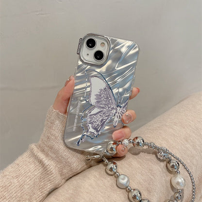 Water Ripple Silver Butterfly Case
