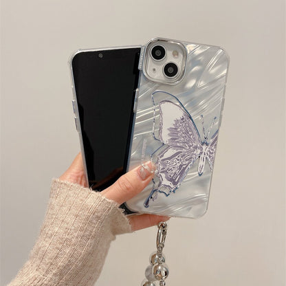 Water Ripple Silver Butterfly Case