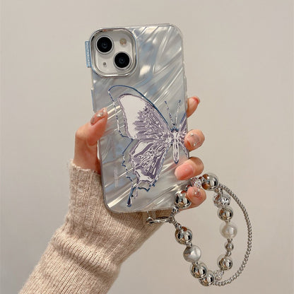 Water Ripple Silver Butterfly Case