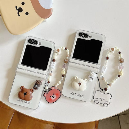 Teddy Charm Bracelet Phone Case - Samsung