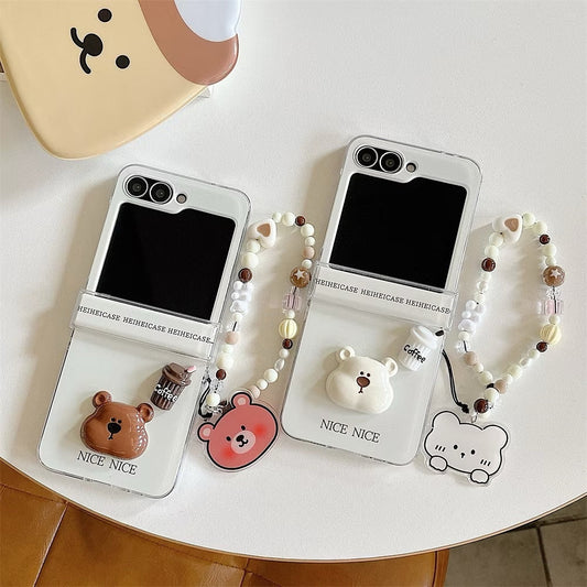 Teddy Charm Bracelet Phone Case - Samsung