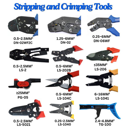 Connector Crimping & Stripping Tool for Precise Wire Connections