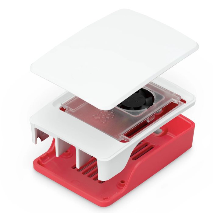 Raspberry Pi Case for Pi 5 Red/White